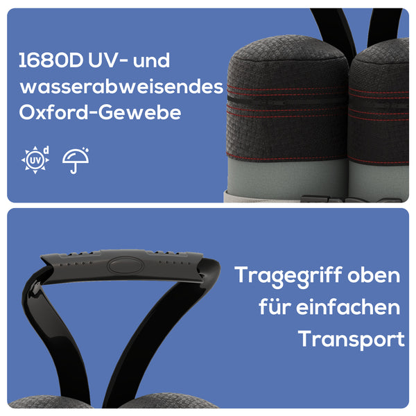 Sandsäcke für Pavillon 4er-Set robust Grau/Schwarz