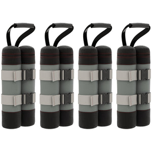 Sandsäcke für Pavillon 4er-Set robust Grau/Schwarz