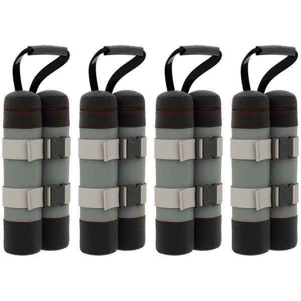 Sandsäcke für Pavillon 4er-Set robust Grau/Schwarz