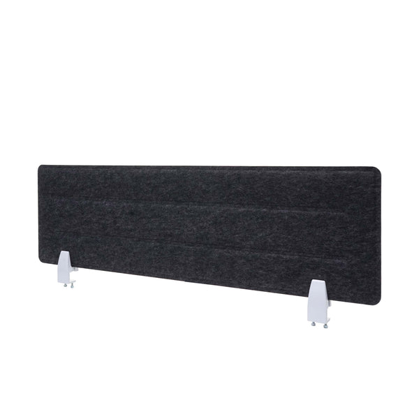 Schallschutz Tischtrennwand schwarz 100x30cm Büro-Pinnwand