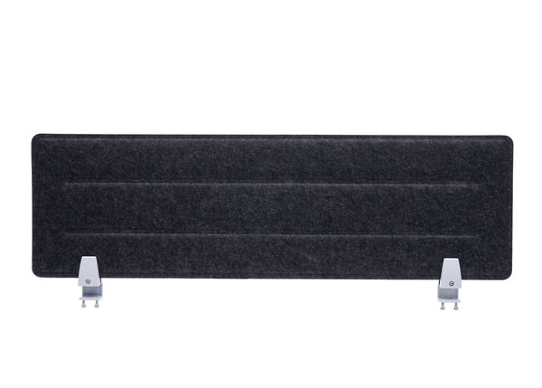 Schallschutz Tischtrennwand schwarz 100x30cm Büro-Pinnwand