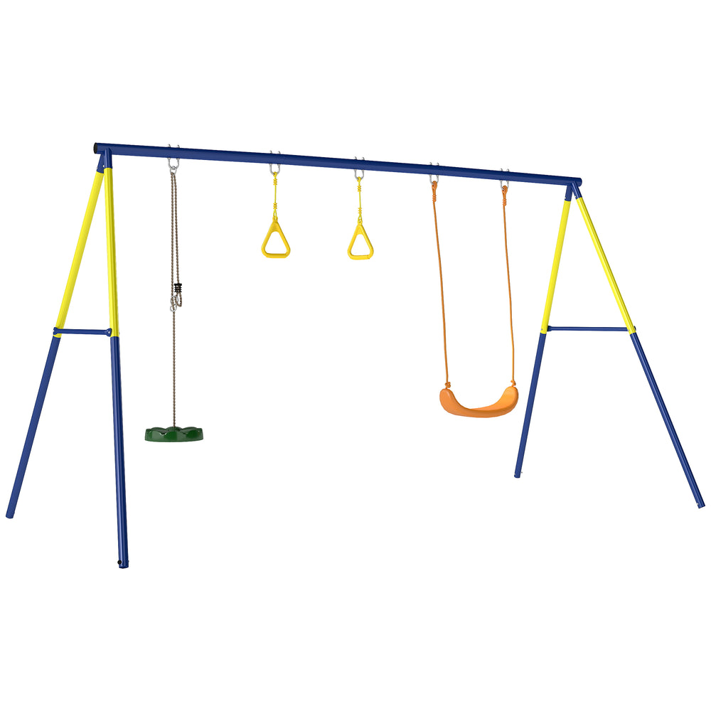 Schaukelgestell 3-in-1 für Kinder mit Turnringen und Stehschaukel bis 150kg