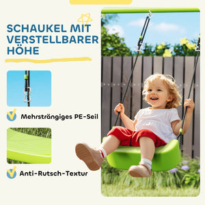 Schaukelset 3-in-1 mit Spielzelt und Turnringen für Kinder