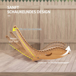 Schaukelstuhl Hochlehner Outdoor verstellbar für Garten Holz