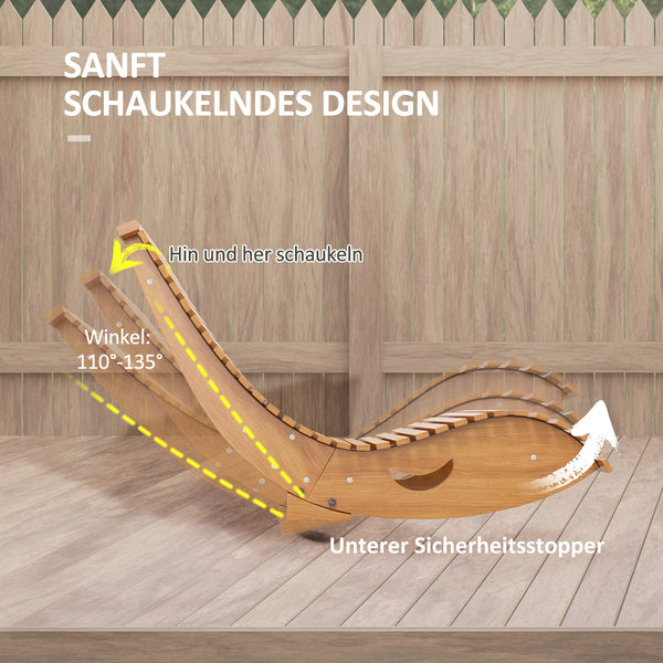 Schaukelstuhl Hochlehner Outdoor verstellbar für Garten Holz