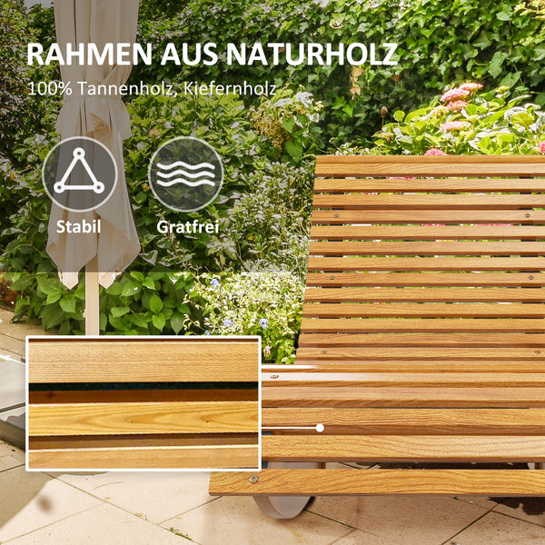 Schaukelstuhl Hochlehner Outdoor verstellbar für Garten Holz