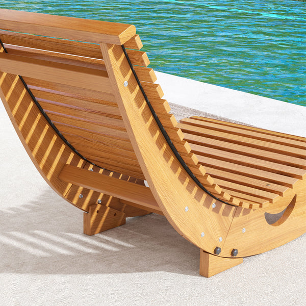Schaukelstuhl Hochlehner Outdoor verstellbar für Garten Holz