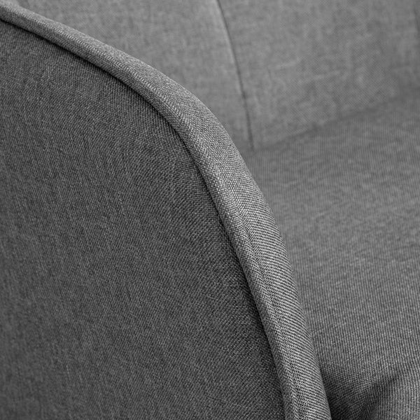 Schaukelstuhl Schwingsessel in Leinenoptik mit Hocker gemütlich & stilvoll