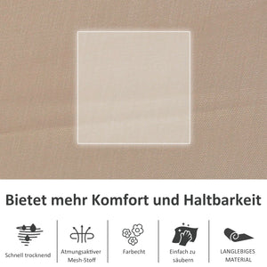 Schaukelstuhl Garten Schaukelliege für draussen Metall beige