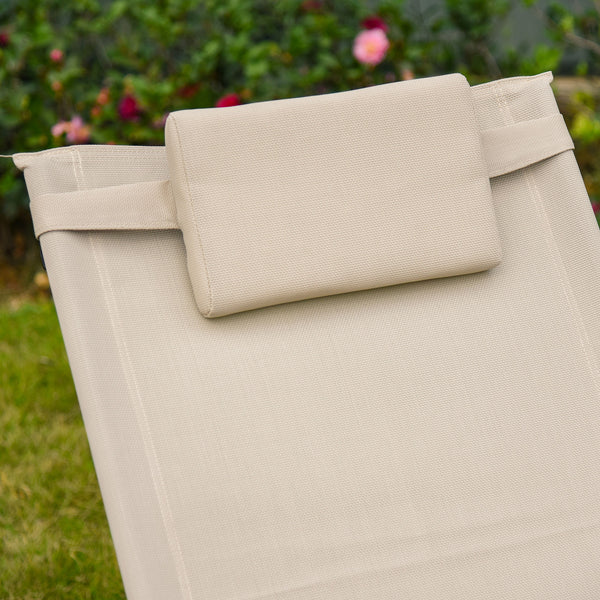 Schaukelstuhl Garten Schaukelliege für draussen Metall beige