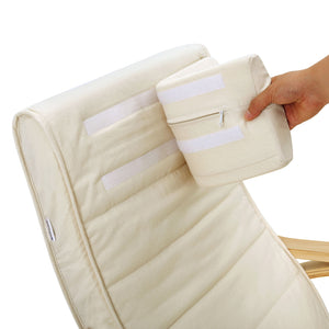 Schaukelstuhl mit Fussstütze Beige