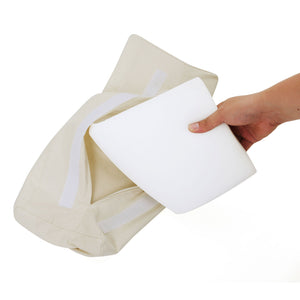 Schaukelstuhl mit Fussstütze Beige