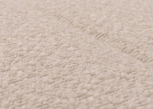 Schaukelstuhl Relaxsessel Holz Bouclé beige Gestell Walnuss-Optik