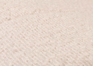 Schaukelstuhl Relaxsessel Holz Bouclé creme Gestell natur