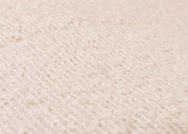 Schaukelstuhl Relaxsessel Holz Bouclé creme Gestell natur