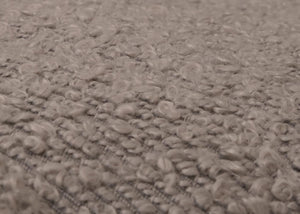 Schaukelstuhl Relaxsessel Holz Bouclé grau Gestell natur