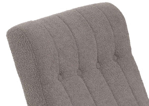 Schaukelstuhl Relaxsessel Holz Bouclé grau Gestell Walnuss-Optik