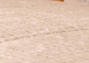Schaukelstuhl Relaxsessel Holz Chenille creme Gestell natur