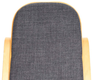Schaukelstuhl Schwingsessel Fernsehsessel Massivholz Eiche-Optik Stoff anthrazit-grau
