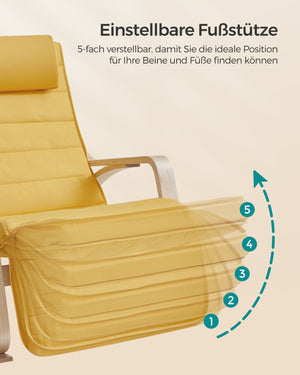 Schaukelstuhl Wippstuhl Birke Beige