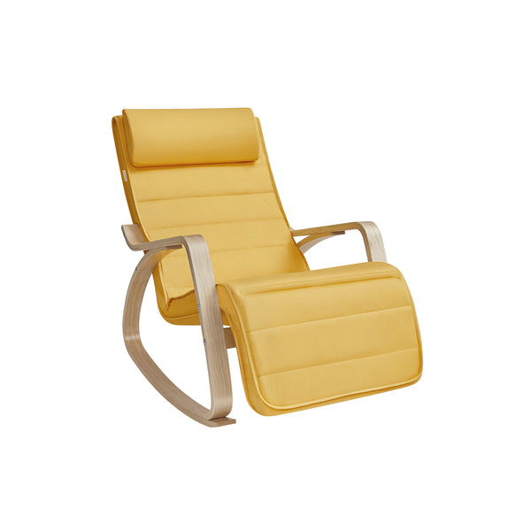 Schaukelstuhl Wippstuhl Birke Beige