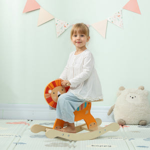Schaukeltier Löwe für Kinder 2-5 Jahre aus Holz
