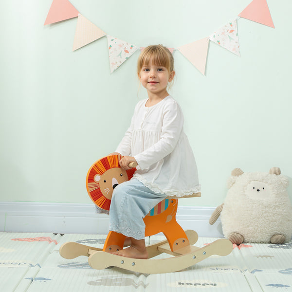 Schaukeltier Löwe für Kinder 2-5 Jahre aus Holz