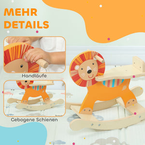 Schaukeltier Löwe für Kinder 2-5 Jahre aus Holz