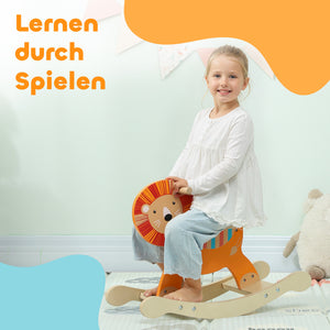 Schaukeltier Löwe für Kinder 2-5 Jahre aus Holz