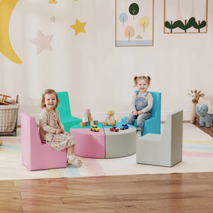 Schaumstoff Bausteine Softbausteine Tisch für Kinder Klettern bunt