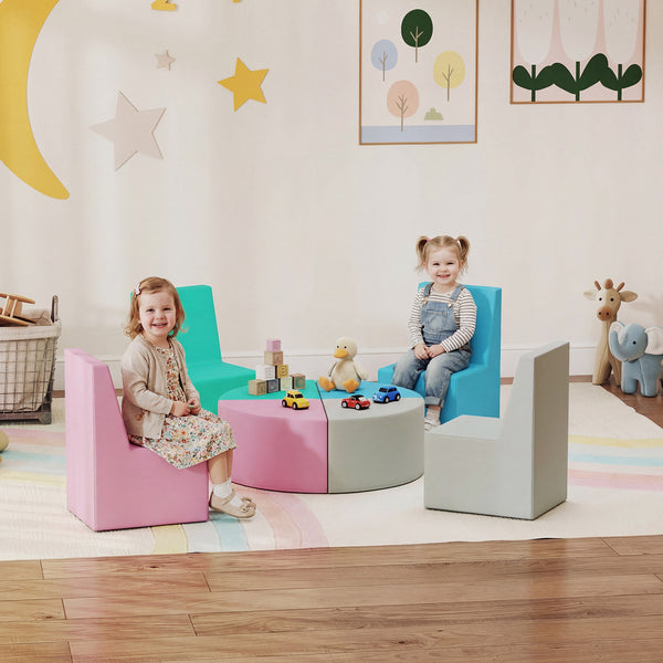 Schaumstoff Bausteine Softbausteine Tisch für Kinder Klettern bunt