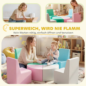 Schaumstoff Bausteine Softbausteine Tisch für Kinder Klettern bunt