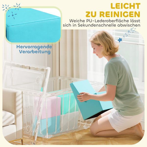 Schaumstoff Bausteine Softbausteine Tisch für Kinder Klettern bunt