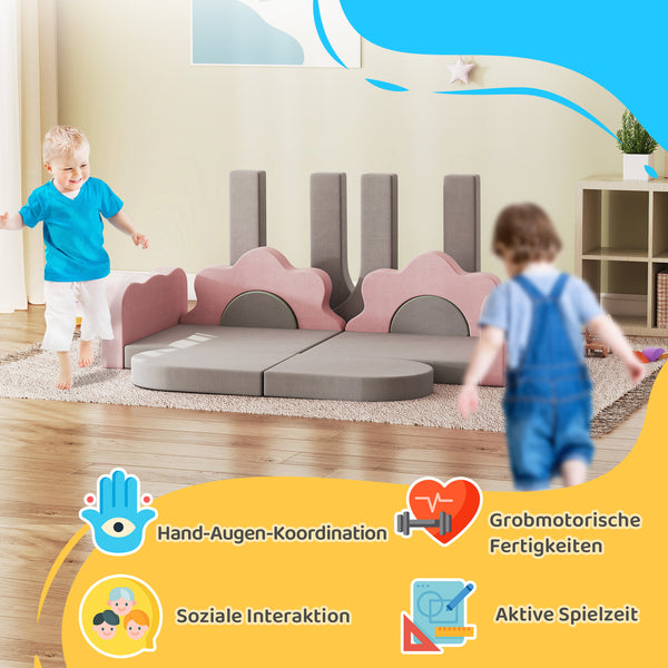 Schaumstoff Spielset für Kinder zum Klettern Indoor 12-teilig