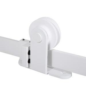 Gleitschienen-Bausatz Schiebetür Laufschiene Bausatz leise 183cm weiss