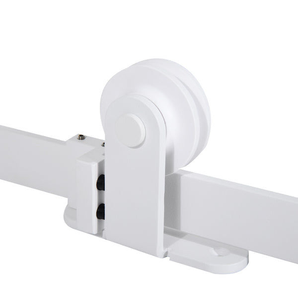 Gleitschienen-Bausatz Schiebetür Laufschiene Bausatz leise 183cm weiss