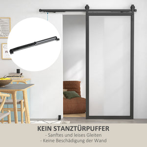 Schiebetürsystem leise für Holz und Zementwände 183cm Stahl