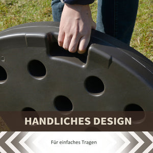 Schirmständer befüllbar für Wasser & Sand Farbe Kaffee