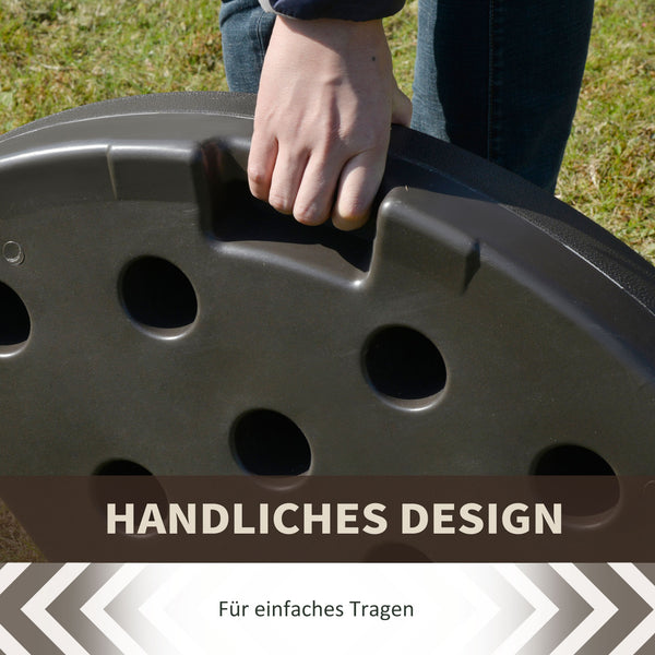 Schirmständer befüllbar für Wasser & Sand Farbe Kaffee