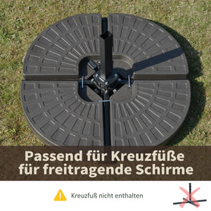 Schirmständer befüllbar für Wasser & Sand Farbe Kaffee