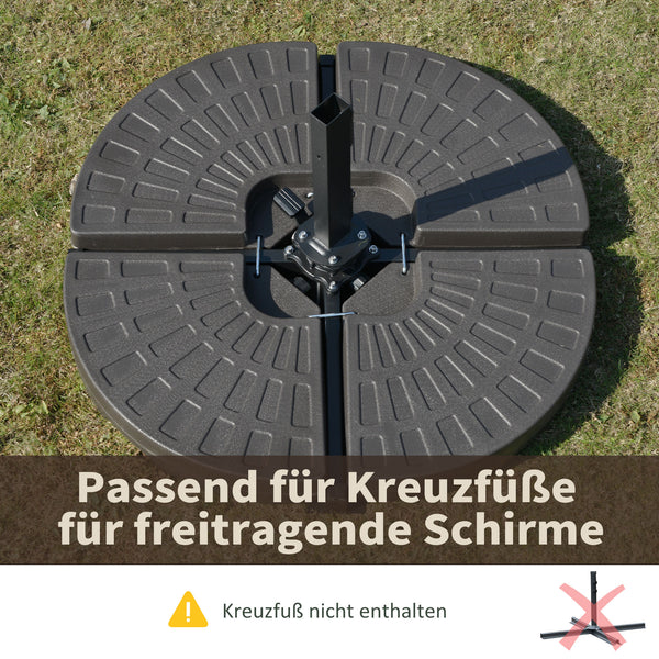 Schirmständer befüllbar für Wasser & Sand Farbe Kaffee
