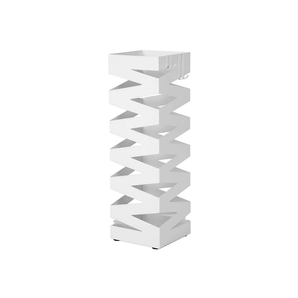 Metal umbrella stand, white