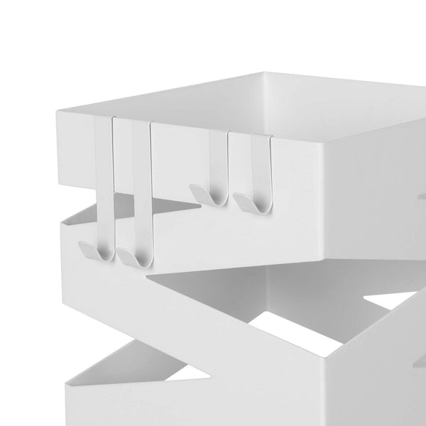 Metal umbrella stand, white