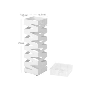 Metal umbrella stand, white