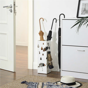Square white umbrella stand