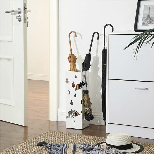 Square white umbrella stand
