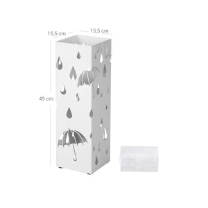 Square white umbrella stand