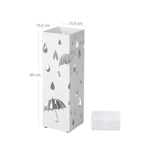 Square white umbrella stand