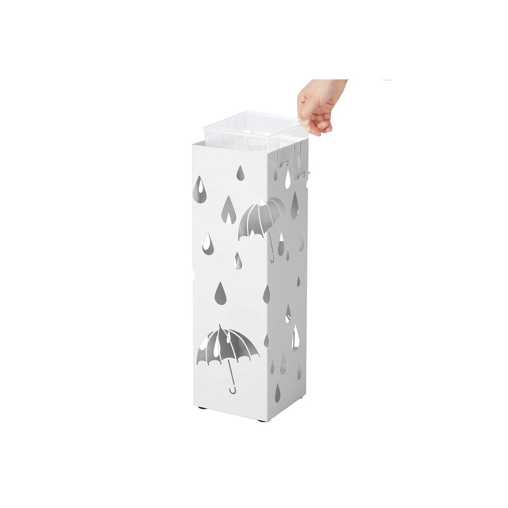 Schirmständer quadratisch Weiss