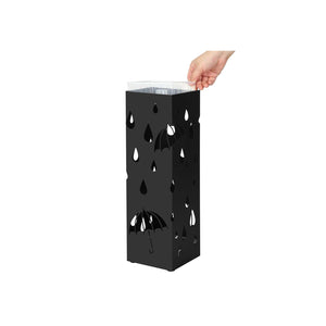 Schirmständer Regenschirmhalter quadratisch Schwarz